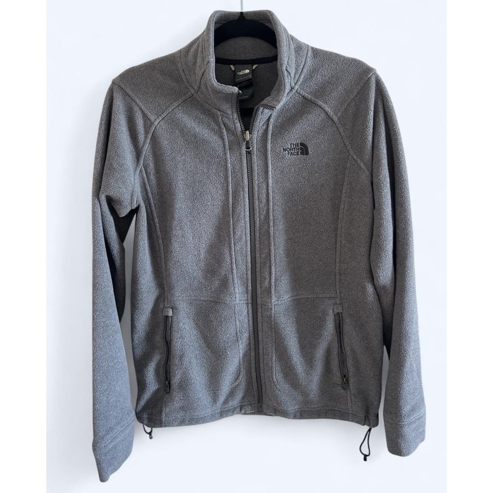 The North Face Fleece Jacket Womens Medium Gray Full Zip Lightweight Outdoor Med